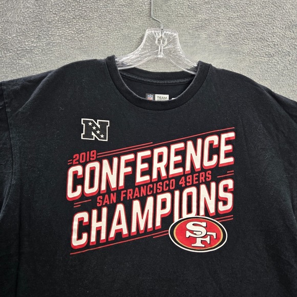 San Francisco 49ers Men Shirt XL Black Conference Champions Short Sleeve Tee - Picture 3 of 9